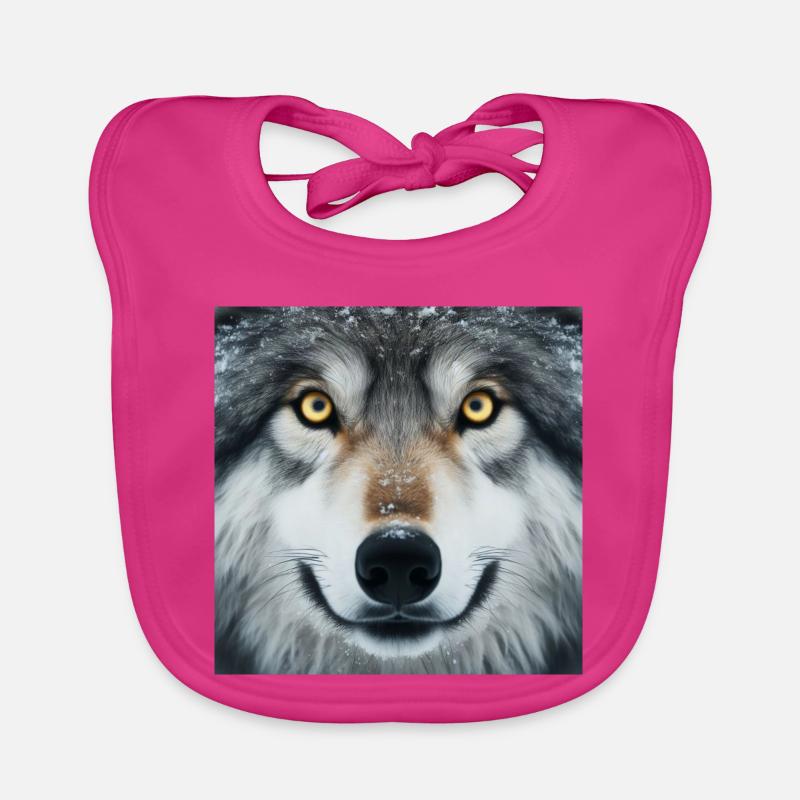 Le regard du loup Bavoir bio Bébé