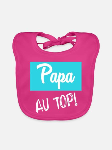 PAPA - Baby Bio-Lätzchen - Fuchsia