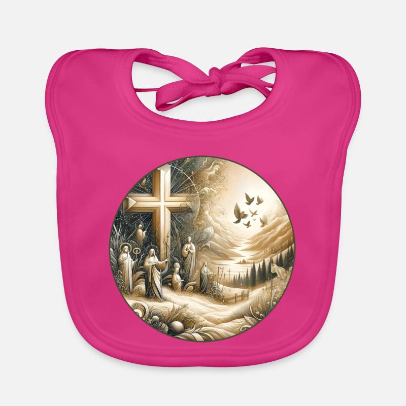 Croix de la Foi Bavoir bio Bébé