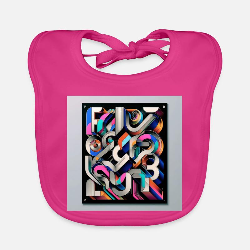Experimental typography Organic Baby Bibs