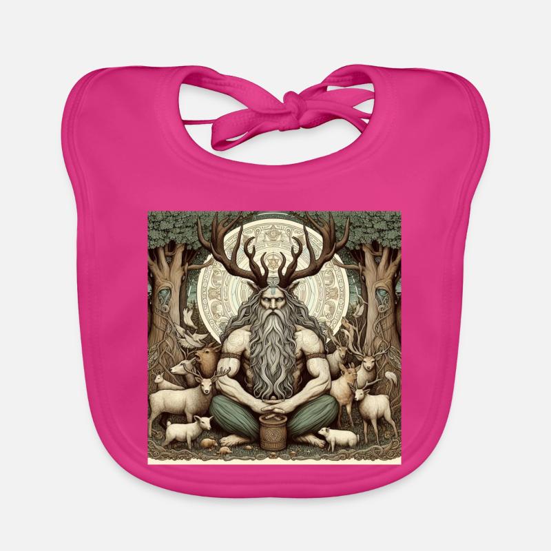 Cernunnos Celtic god Organic Baby Bibs