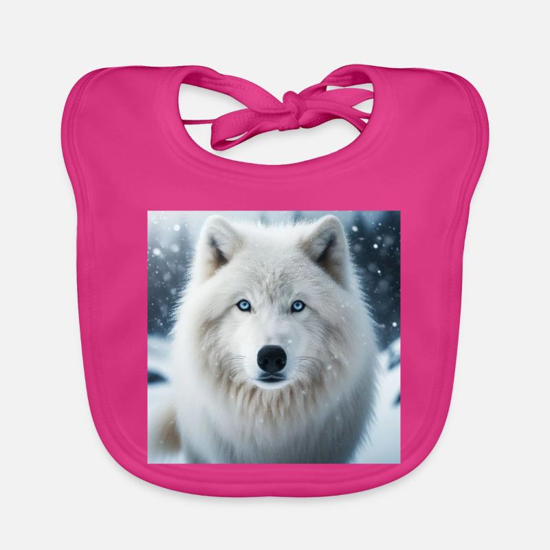 Arktischer Wolf Baby Bio-Lätzchen