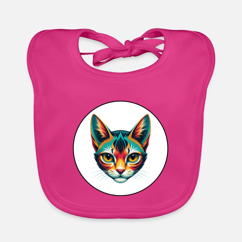 Pixie Bob Cat Breed Cartoon Kawaii Animal Pet Organic Baby Bibs