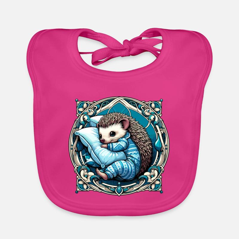 Hedgehog Cuddle Cuddly Pillow Gift Organic Baby Bibs