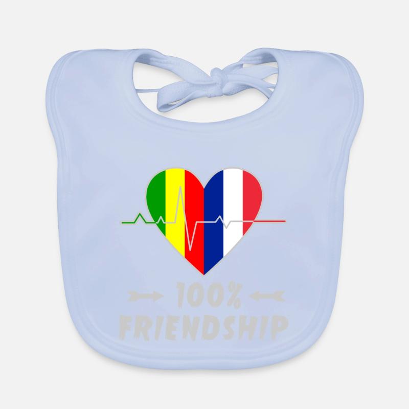 Mali und Frankreich 100% Freundschaft Baby Bio-Lätzchen