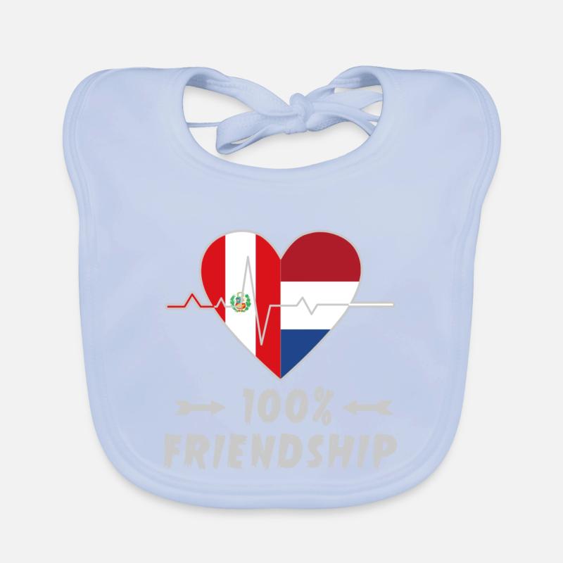Peru and Netherlands 100% friendship Organic Baby Bibs