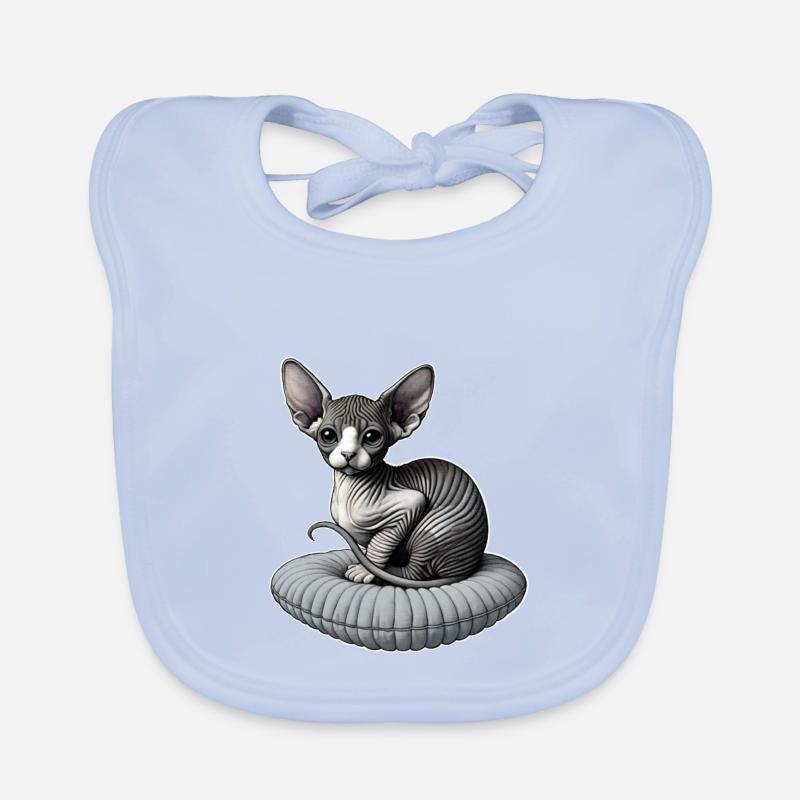 Petit chat Sphynx Bavoir bio Bébé