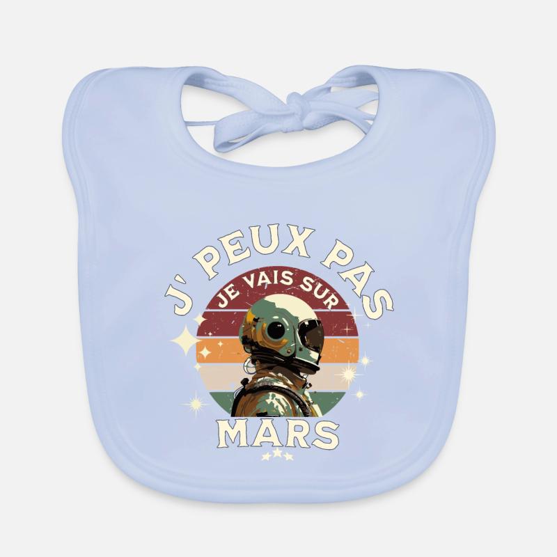 Astronaut ship on Mars Organic Baby Bibs