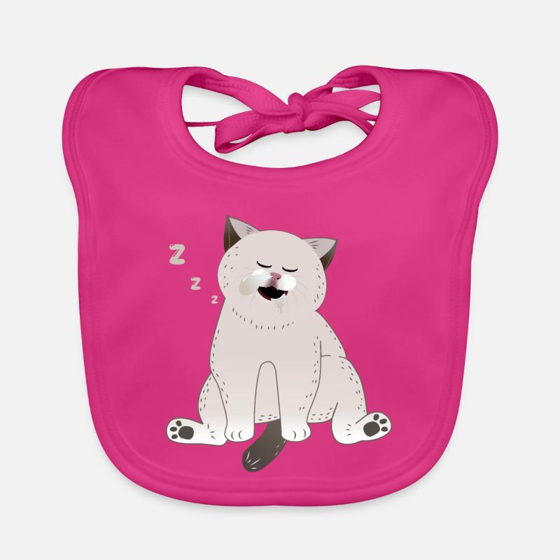 chat endormi Bavoir bio Bébé