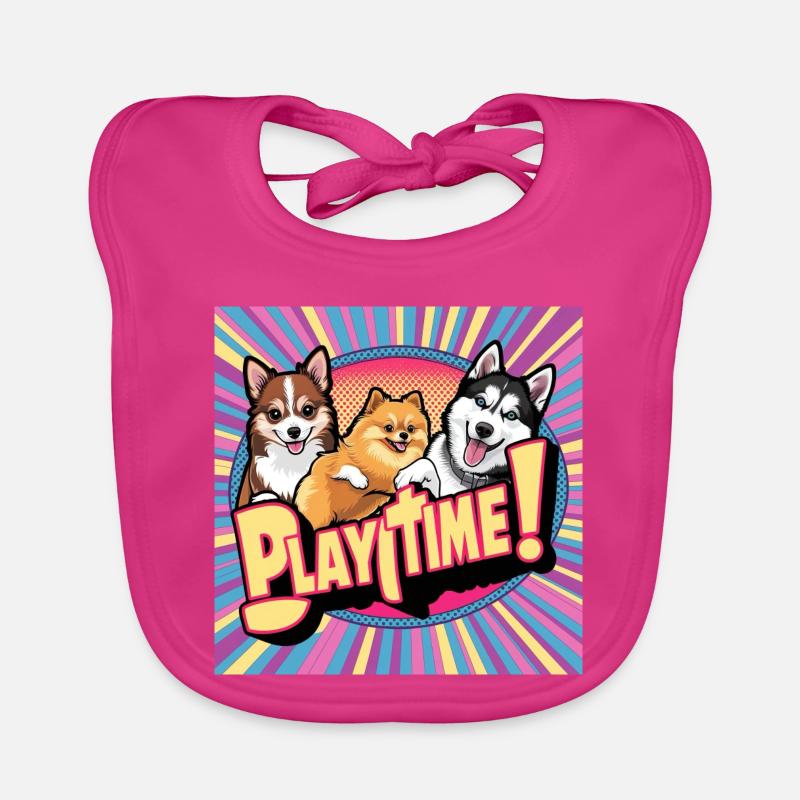 Comic Dogs - Playtime Organic Baby Bibs