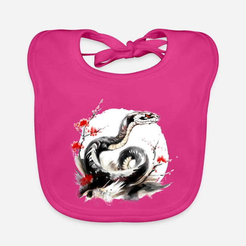 Chinesisches Sternzeichen Schlange Baby Bio-Lätzchen