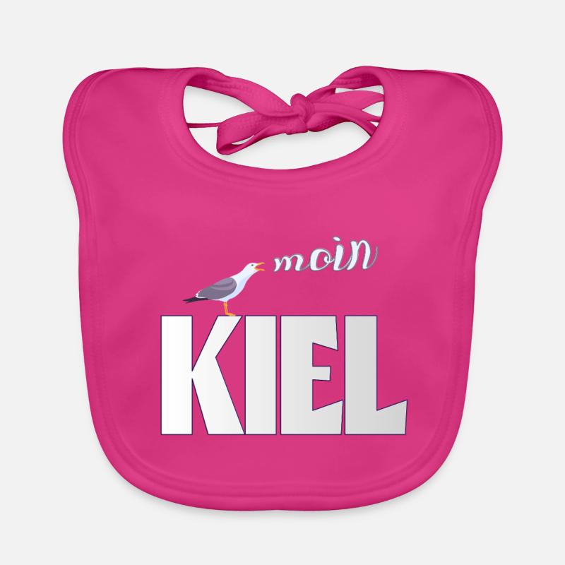 Kiel Möwe & Moin Design - Baby Bio-Lätzchen - Fuchsia