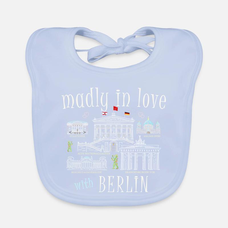 Berlin, Dessin À La Main Bavoir bio Bébé