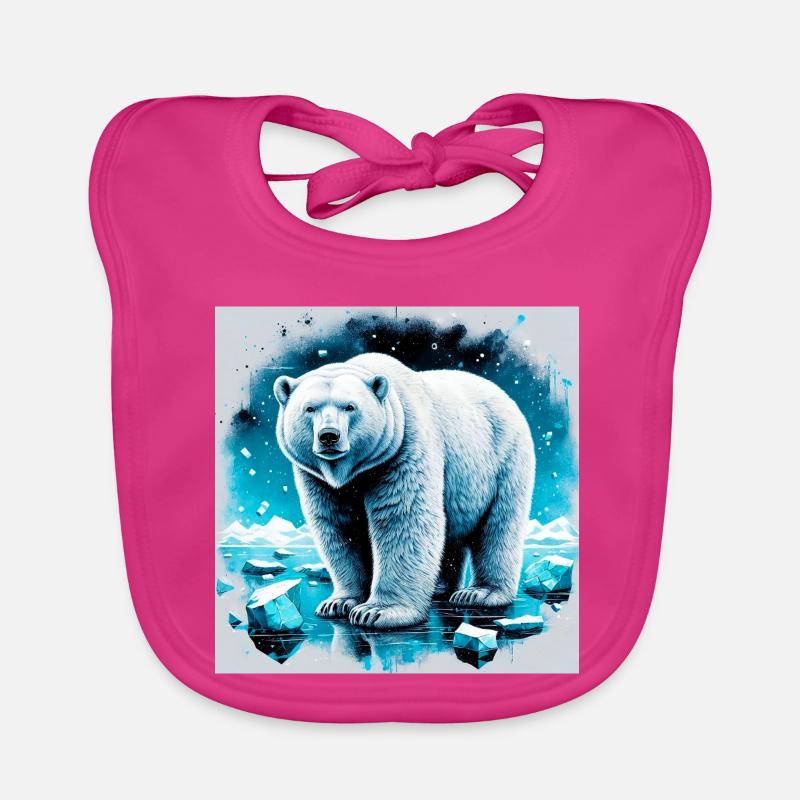 ours blanc Bavoir bio Bébé