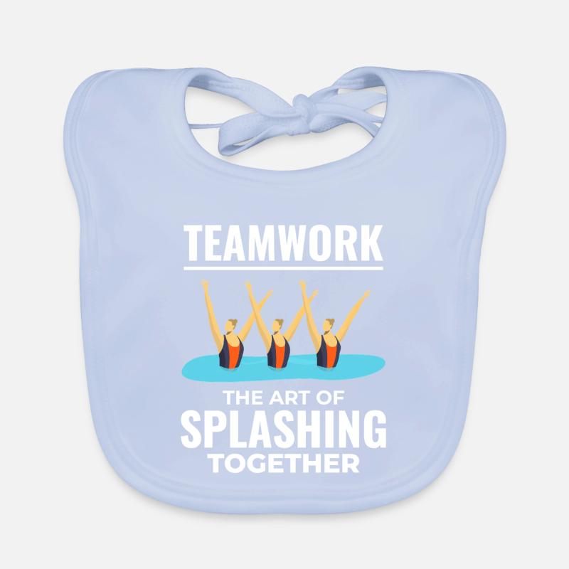 Teamwork Spritzwasser Design Synchronschwimmen Baby Bio-Lätzchen