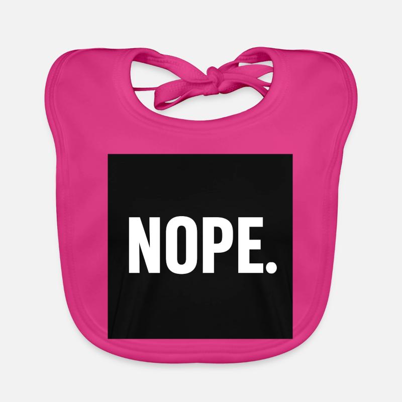 Minimalist NOPE Statement Design Baby Bio-Lätzchen