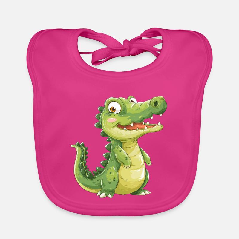 Mignon bébé crocodile Bavoir bio Bébé