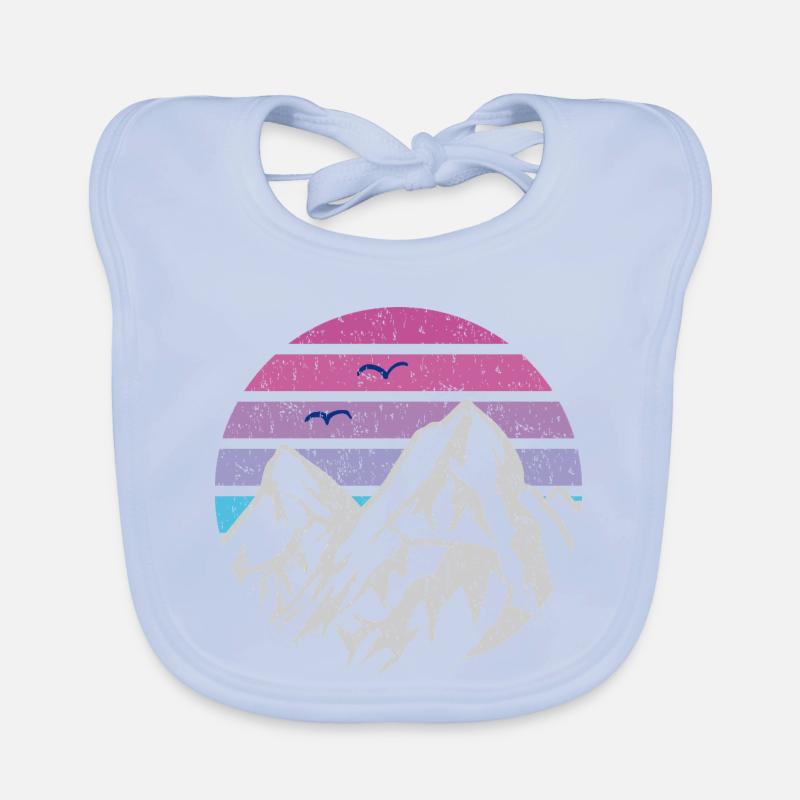 Berge Retro Sonne Baby Bio-Lätzchen
