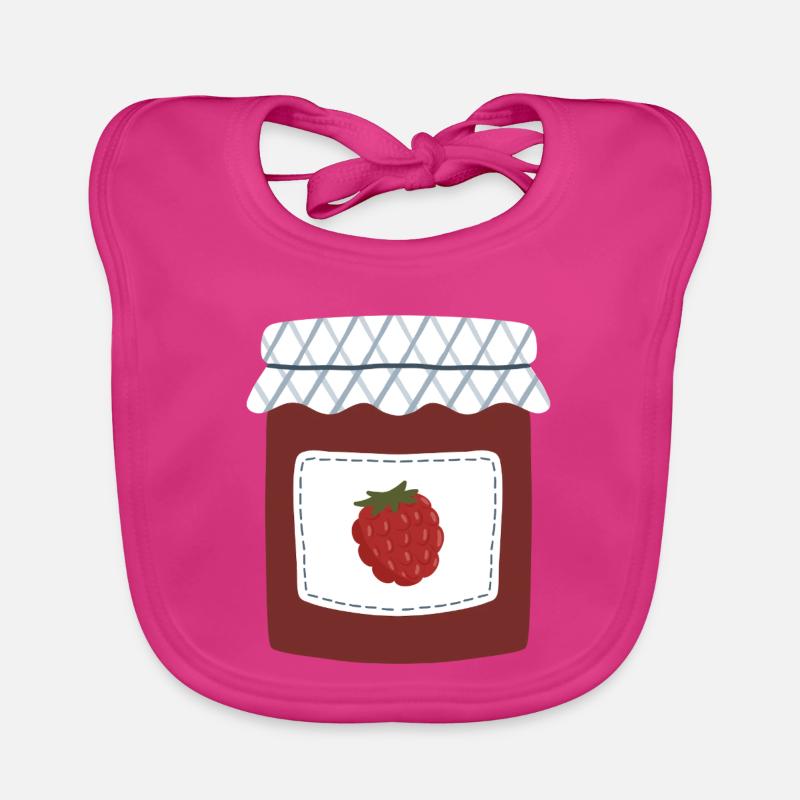Beerenmarmeladenglas Illustration Baby Bio-Lätzchen