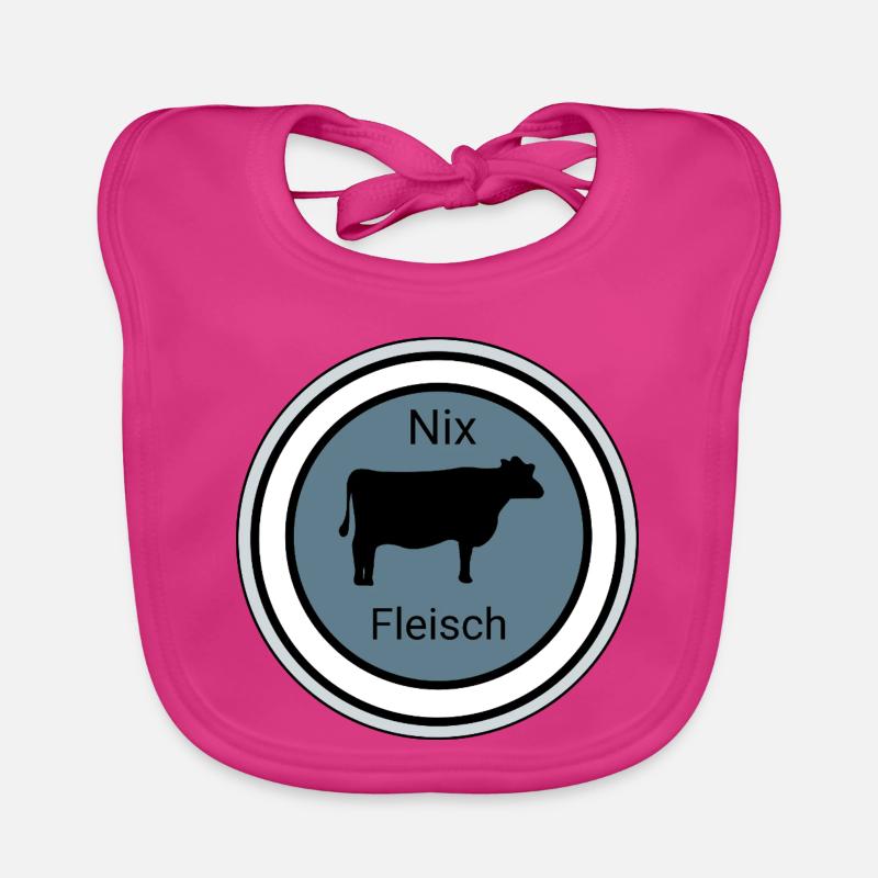 Nix Fleisch Silhouette - Baby Bio-Lätzchen - Fuchsia
