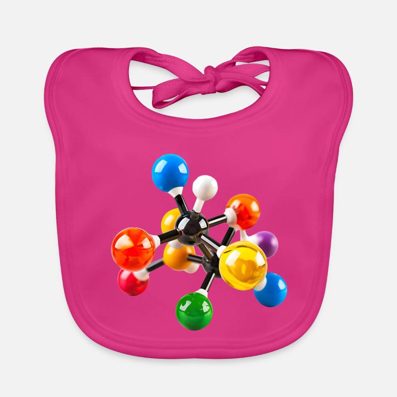Modèle de structure moléculaire coloré Bavoir bio Bébé