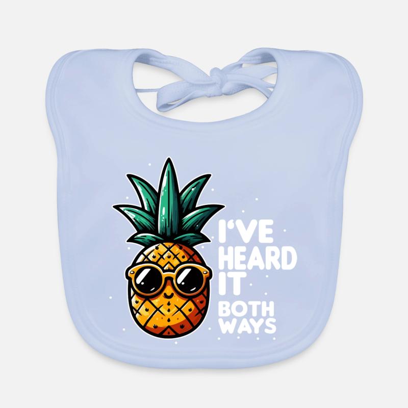 Pineapple Slogan Double Meaning Organic Baby Bibs