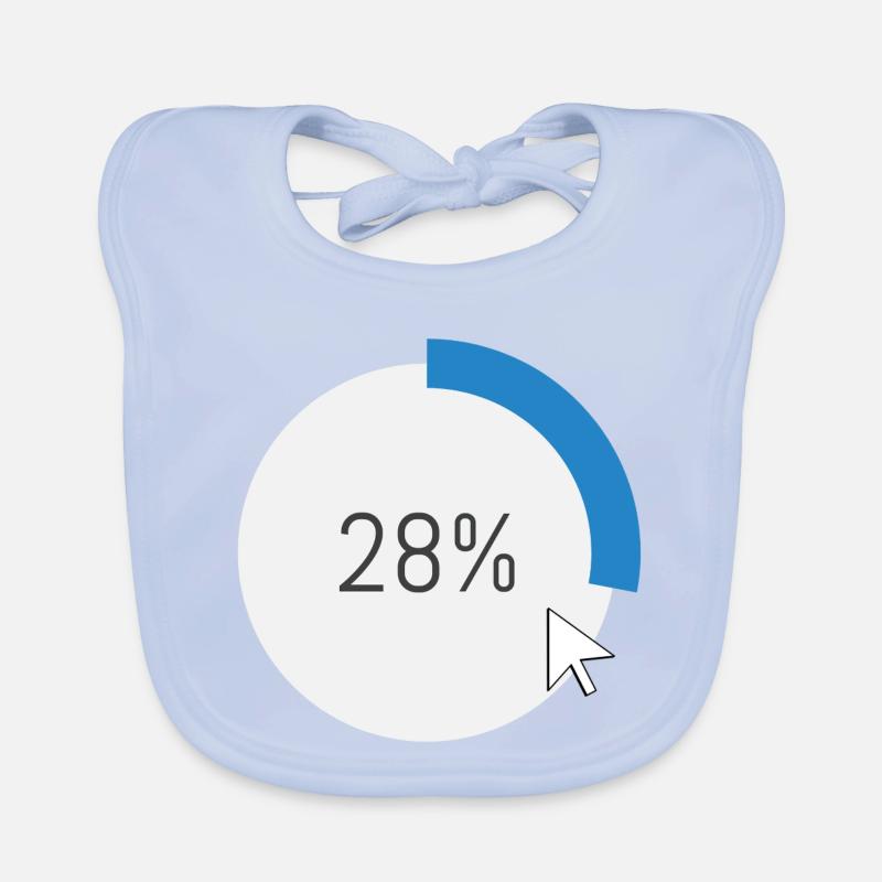 Blauer Fortschritt Ring IT Software PC Computer  Baby Bio-Lätzchen