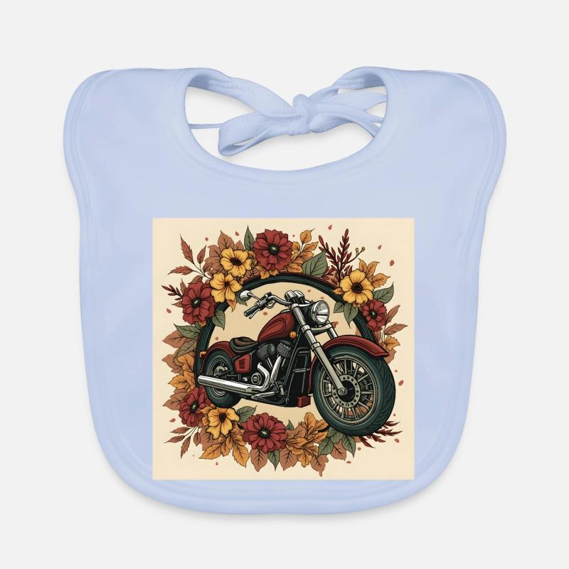 Roue de fleurs d’impression en bloc Bavoir bio Bébé