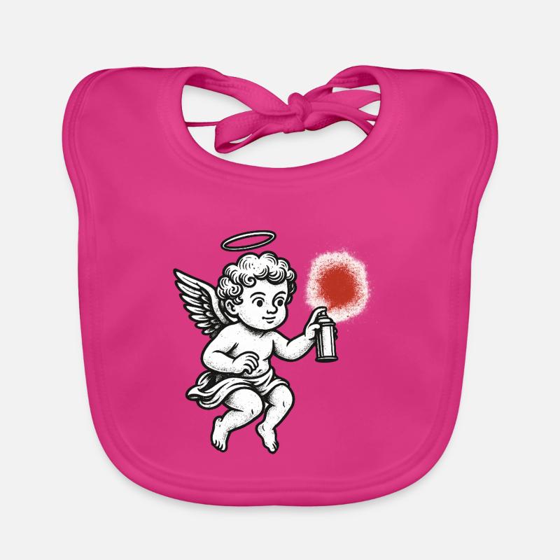 Angel Spray: Buntes Graffiti Baby Bio-Lätzchen