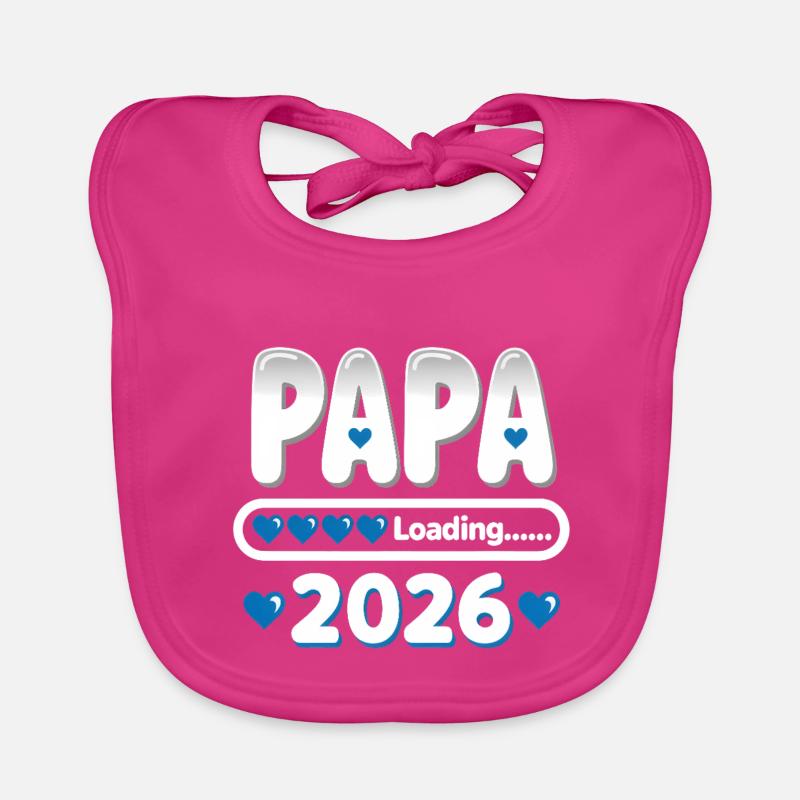 2026 Papa Loading – Father-to-be Gift Organic Baby Bibs