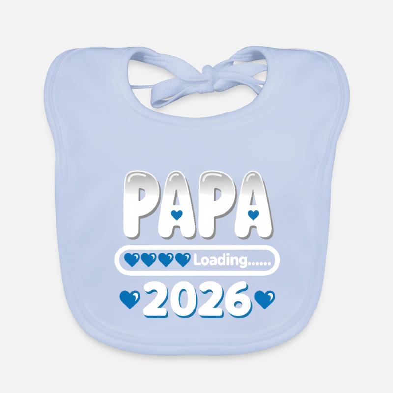 2026 Papa Loading – werdender Vater Geschenk Baby Bio-Lätzchen