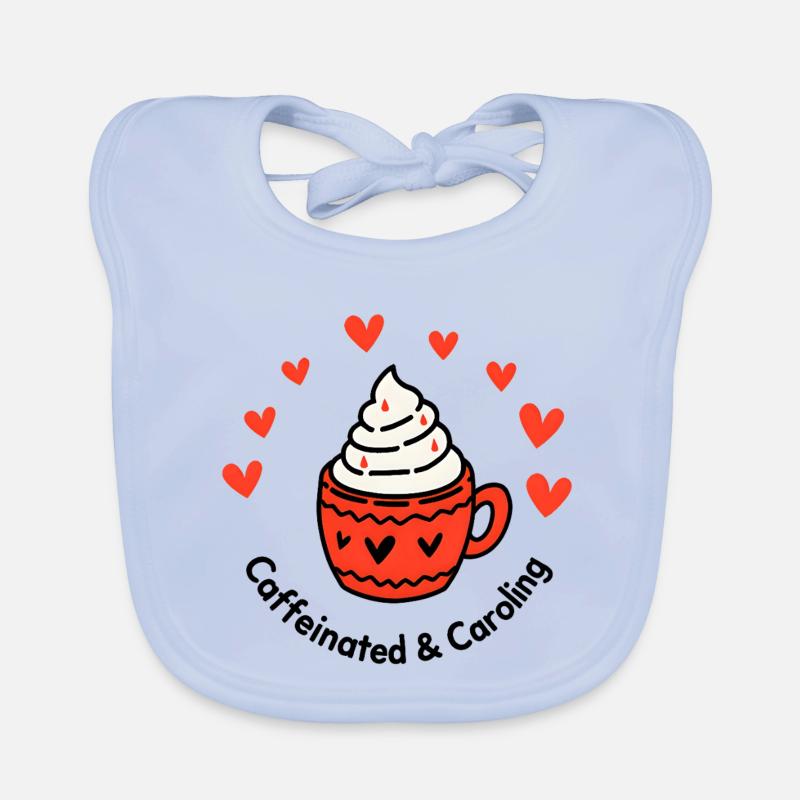 Heart Cocoa Mug Love Design Organic Baby Bibs