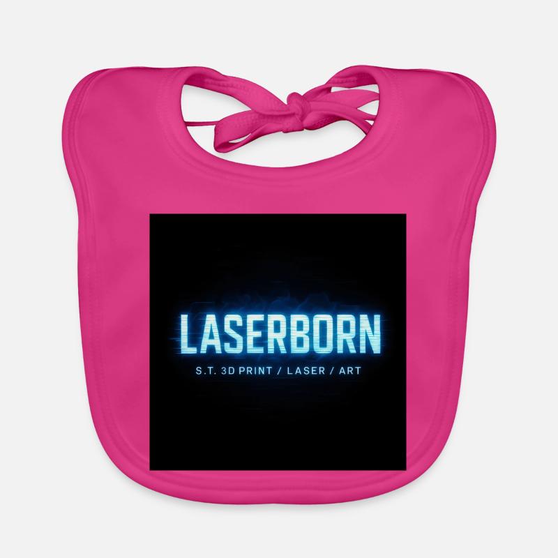 LaserBorn Neon Tech Druck Baby Bio-Lätzchen