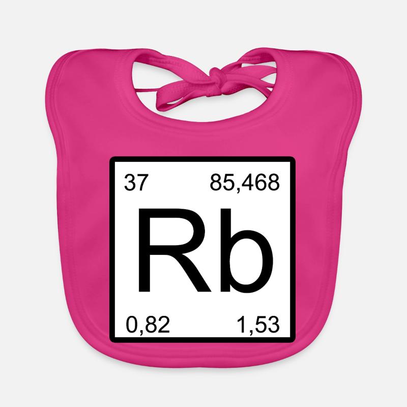 Conception typographique du symbole de rubidium Bavoir bio Bébé