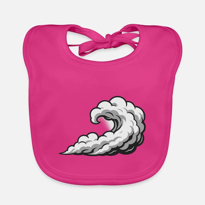 Swirl Cyclone Cloud Graphic Organic Baby Bibs