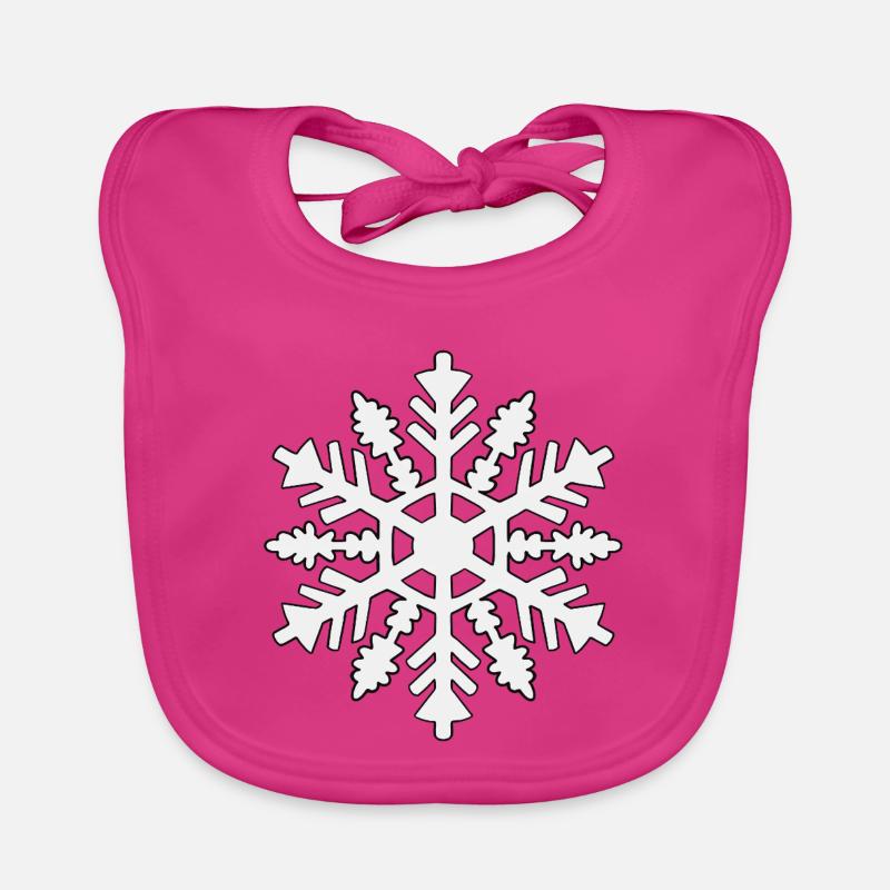 Snowflake Silhouette Organic Baby Bibs