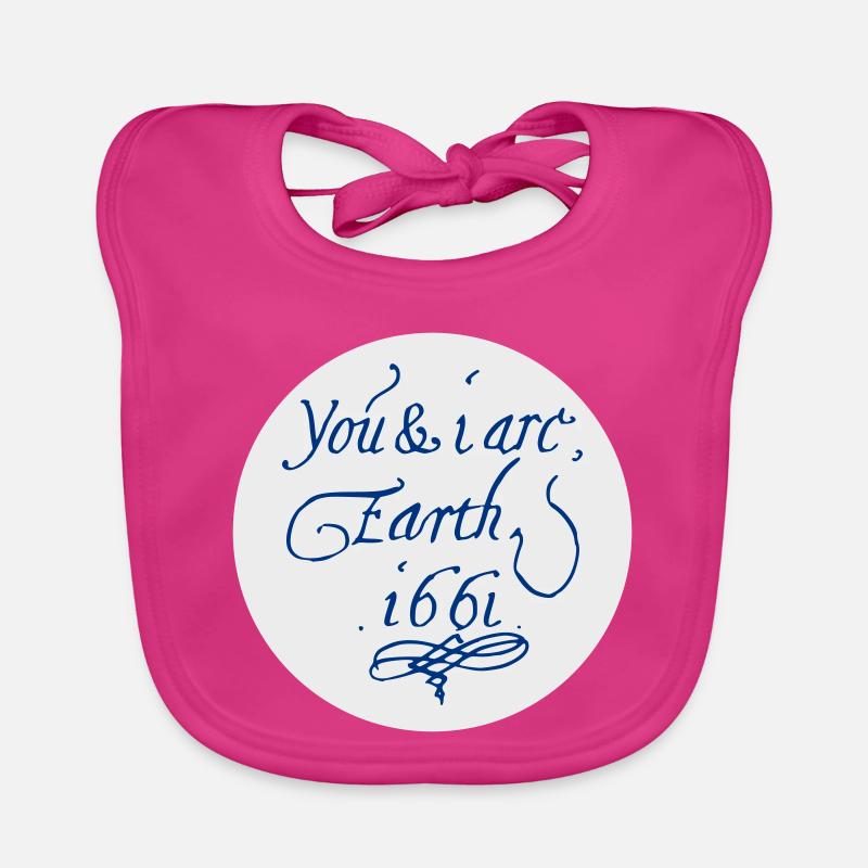 Du und ich sind Erde 1661 - Baby Bio-Lätzchen - Fuchsia