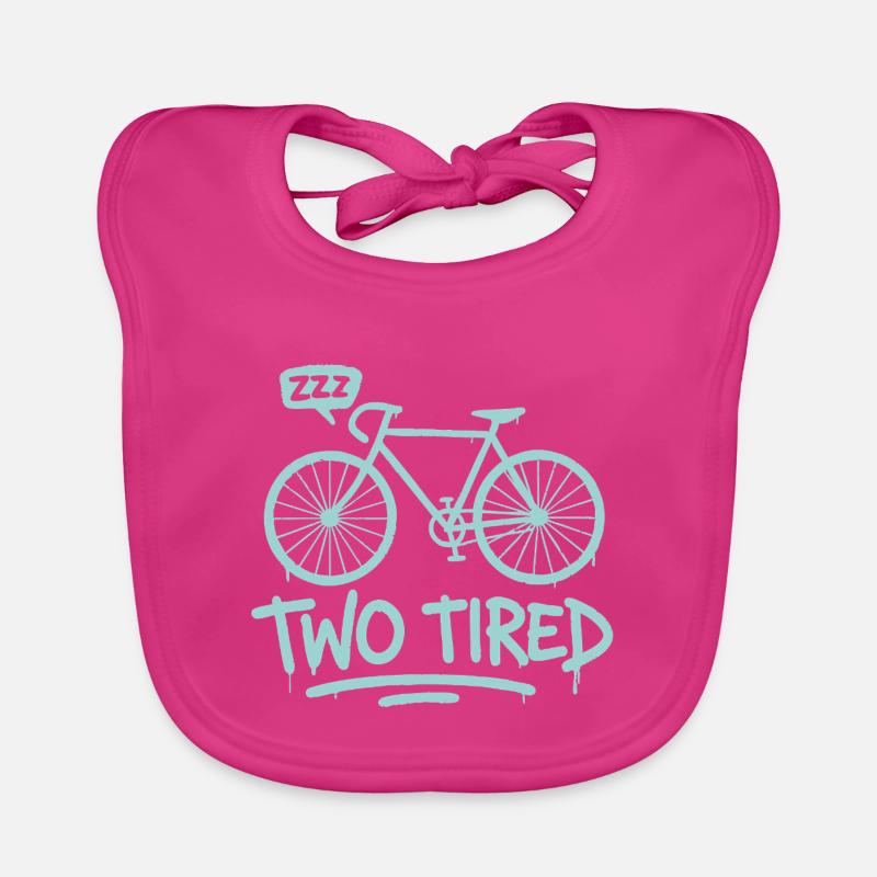 Bicycle Pun Tired Funny Saying Organic Baby Bibs