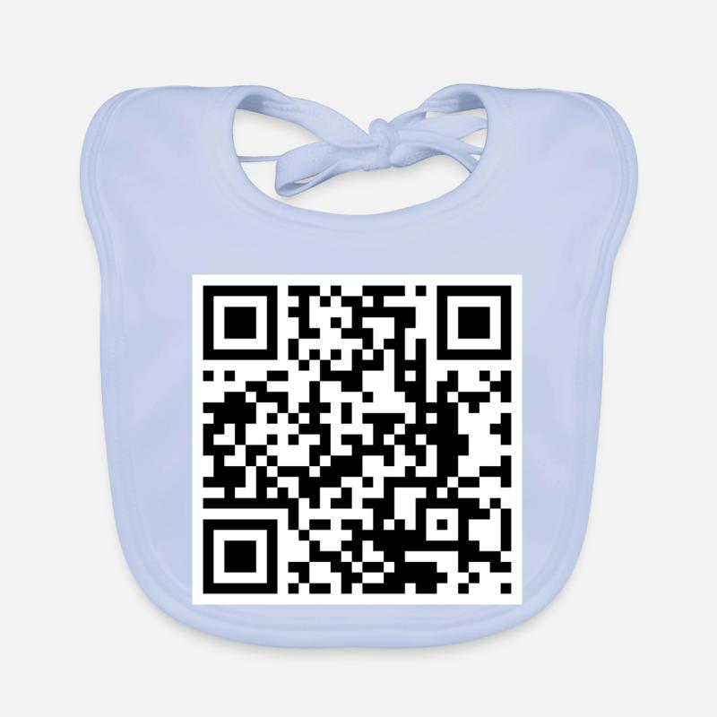 QR code quote funny humor Organic Baby Bibs