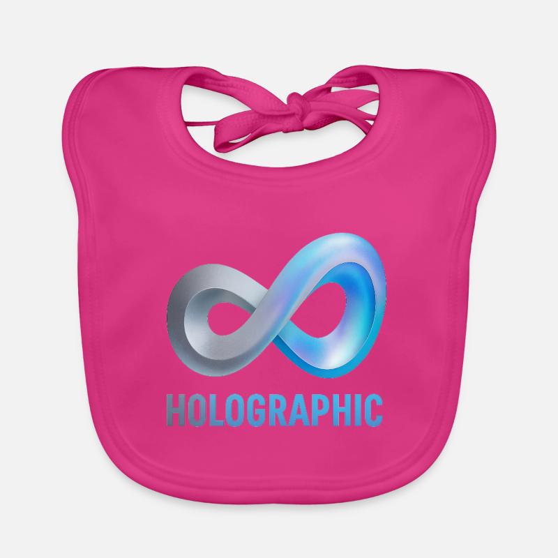 Holographic Infinity Loop Organic Baby Bibs