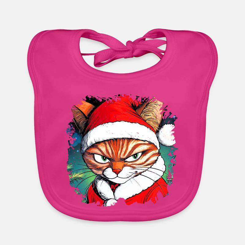 Chat de Noël Bavoir bio Bébé