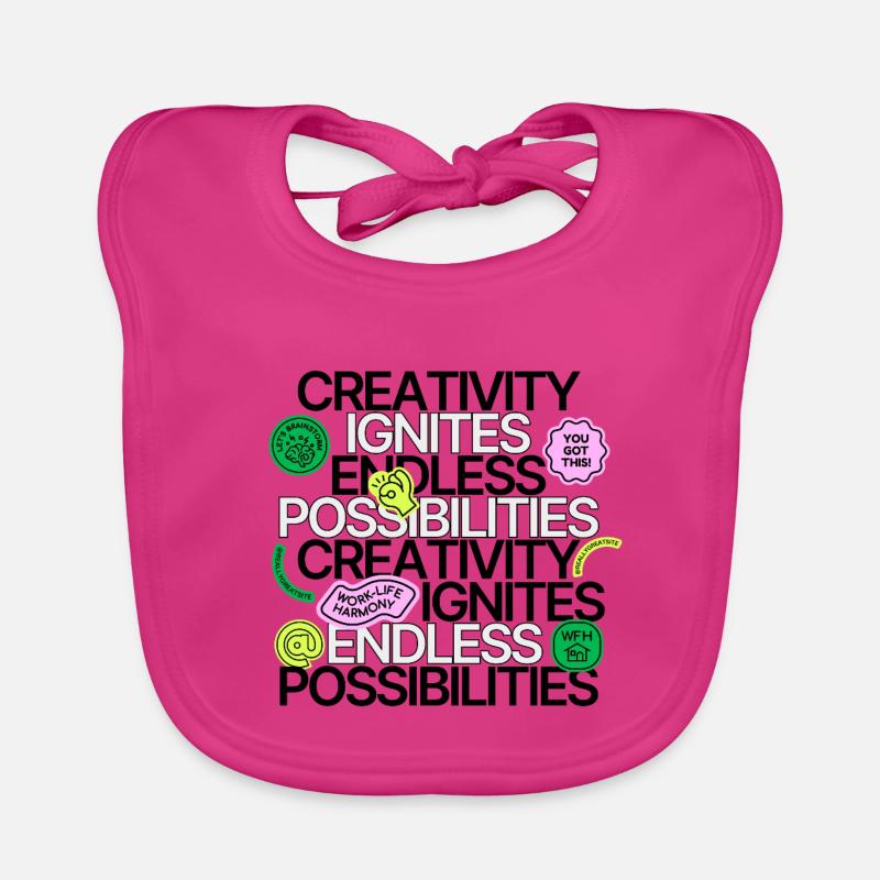 Creativity Ignites Endless Possibilities Baby Bio-Lätzchen