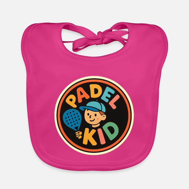 Padel Kind Logo Sticker Baby Bio-Lätzchen