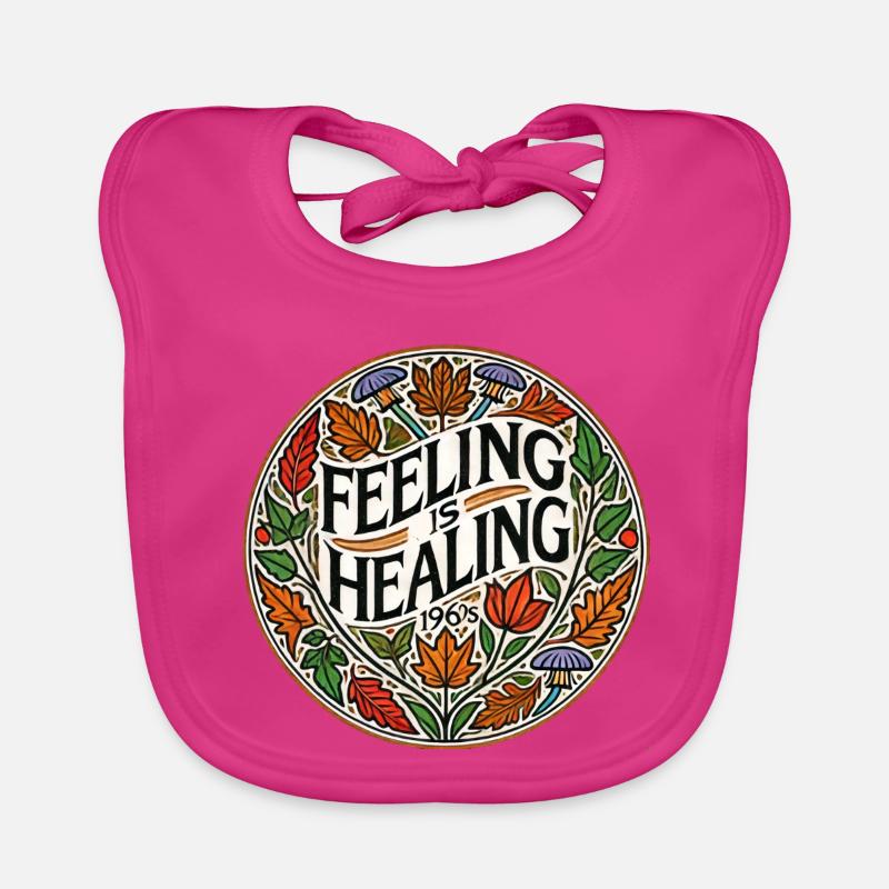 Feeling is Healing Circle Tee Organic Baby Bibs