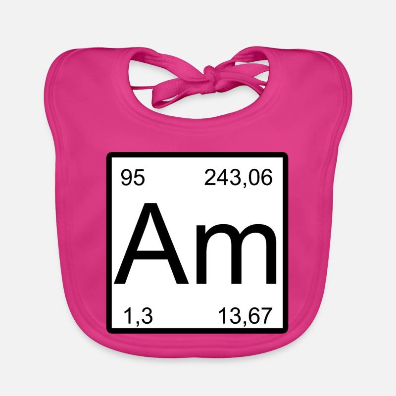 Americium Am Element Typography Organic Baby Bibs