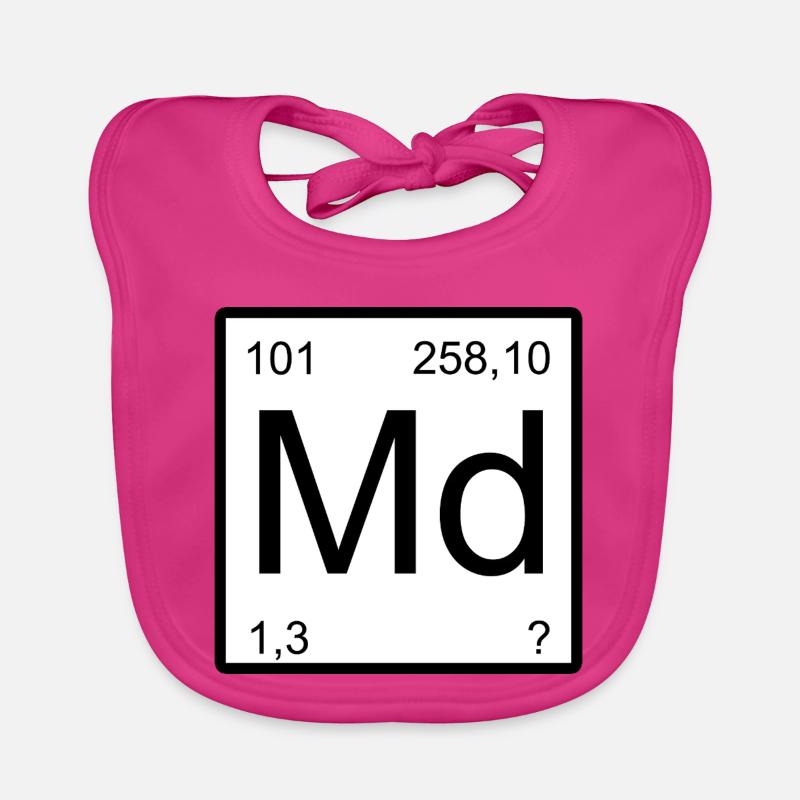Monogramme de l’élément Md Mendelevium Bavoir bio Bébé