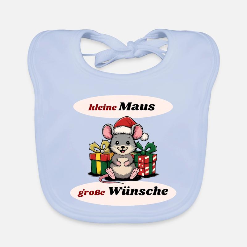 Weihnachtsmaus  Baby Bio-Lätzchen