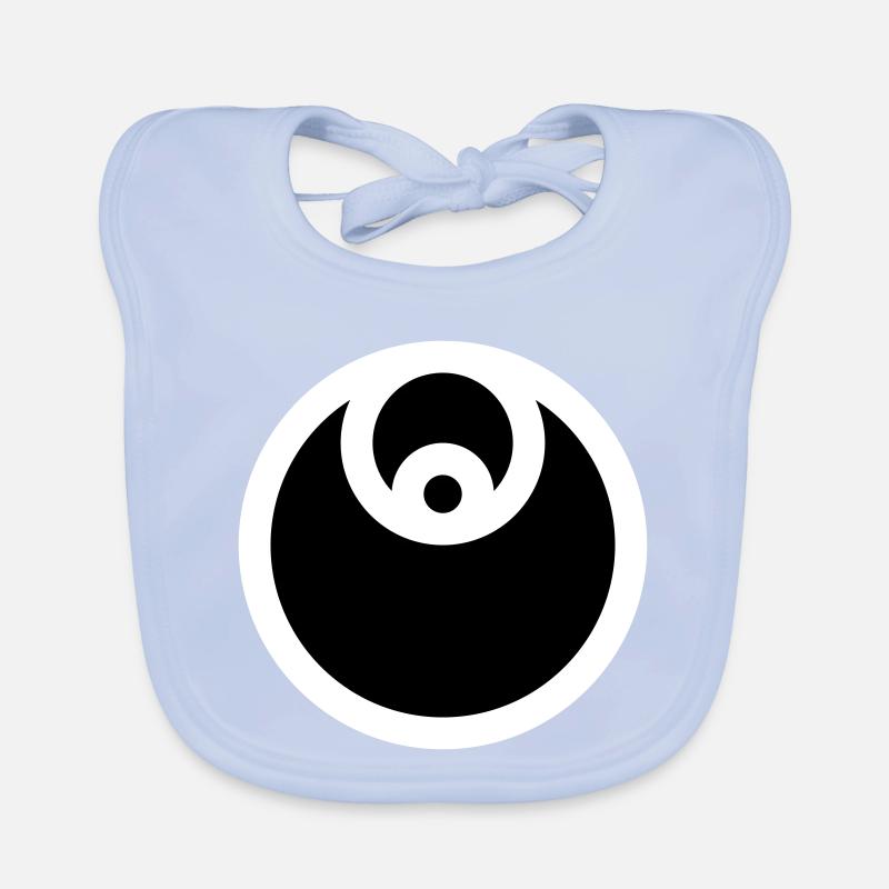 Circle Emblem Filled Organic Baby Bibs