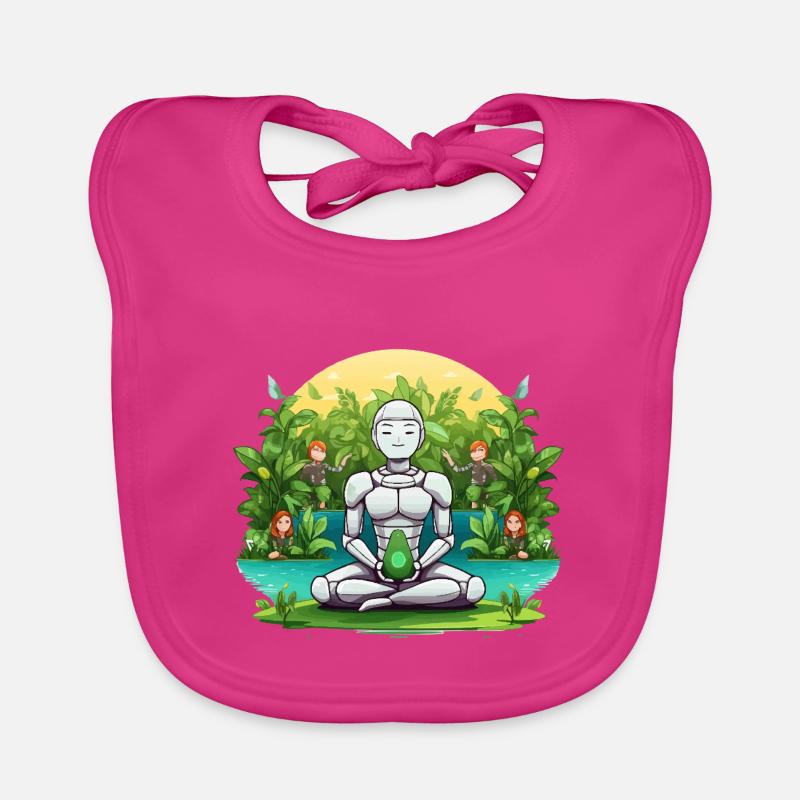 Méditation robotique dans la jungle Bavoir bio Bébé