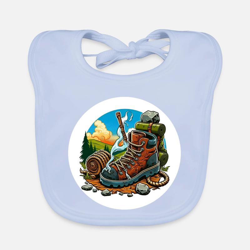 Smoking hiking boot Organic Baby Bibs
